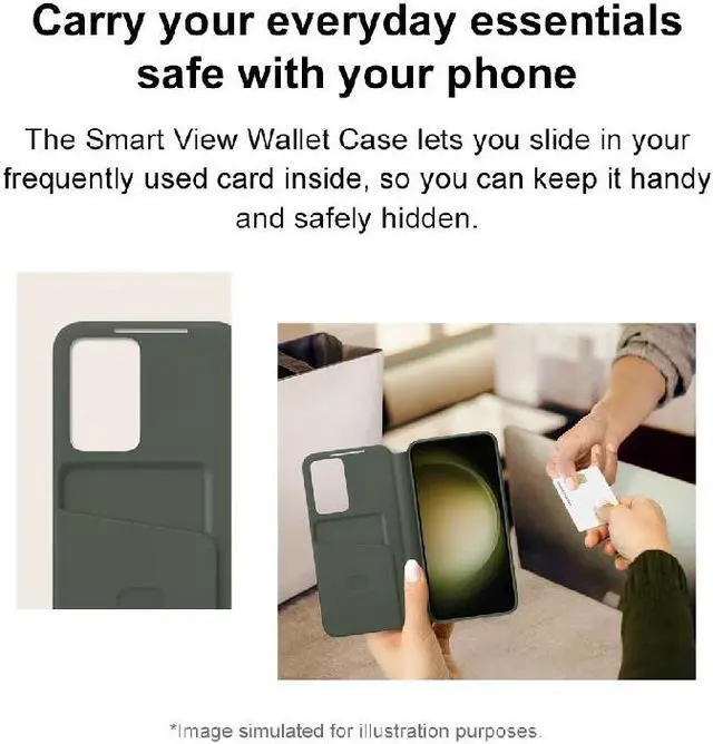 Alt view image 6 of 7 - Original Samsung Official Galaxy S23 S-View Wallet Case (EF-ZS911)