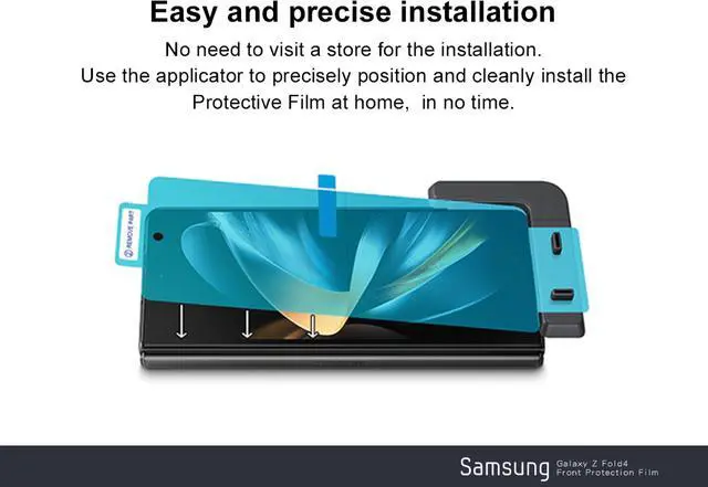 Alt view image 7 of 8 - Original Samsung Official Galaxy Z Fold4 Front Protection Film ( EF-UF93P)