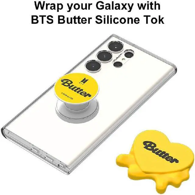 Alt view image 5 of 7 - Original Samsung BTS Butter Silicone Grip Tok for S23 Series ,Yellow / GP-TOS911