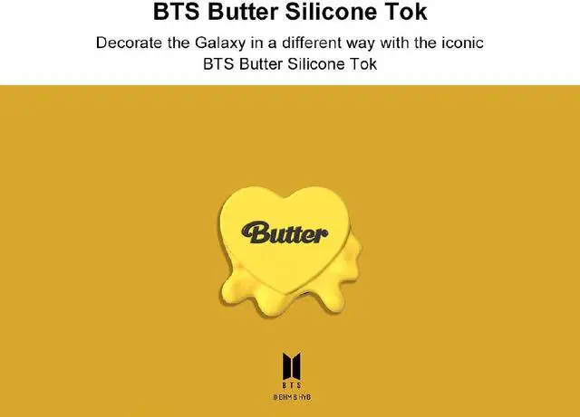 Alt view image 6 of 7 - Original Samsung BTS Butter Silicone Grip Tok for S23 Series ,Yellow / GP-TOS911