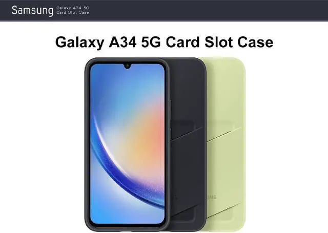 Alt view image 4 of 7 - Original Samsung Official Galaxy A34 5G Card Slot Case (EF-OA346) - Lime