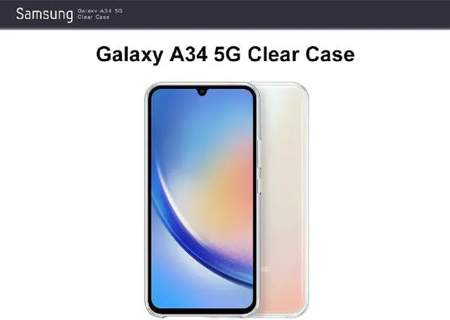 Alt view image 4 of 7 - Original Samsung Official Galaxy A34 5G Clear Case (EF-QA346)