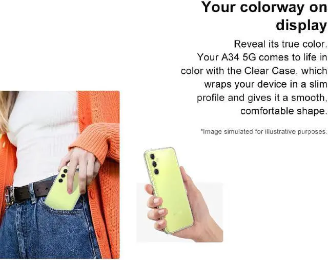 Alt view image 5 of 7 - Original Samsung Official Galaxy A34 5G Clear Case (EF-QA346)