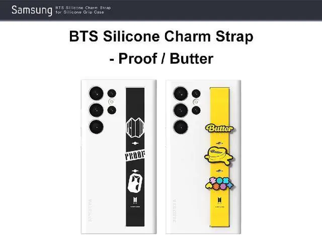 Alt view image 4 of 7 - Original Samsung BTS Silicone Charm Strap for S23 Series Grip Case (GP-TOS911)