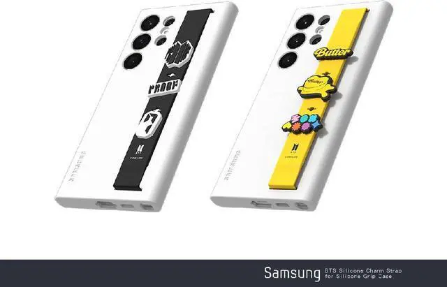Alt view image 7 of 7 - Original Samsung BTS Silicone Charm Strap for S23 Series Grip Case (GP-TOS911)