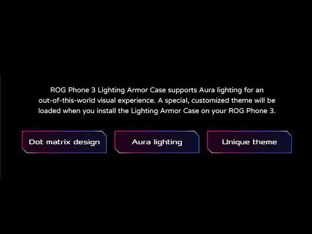 Alt view image 4 of 7 - Original ASUS Official ROG Phone 3 ZS661KS Lighting Armor Case