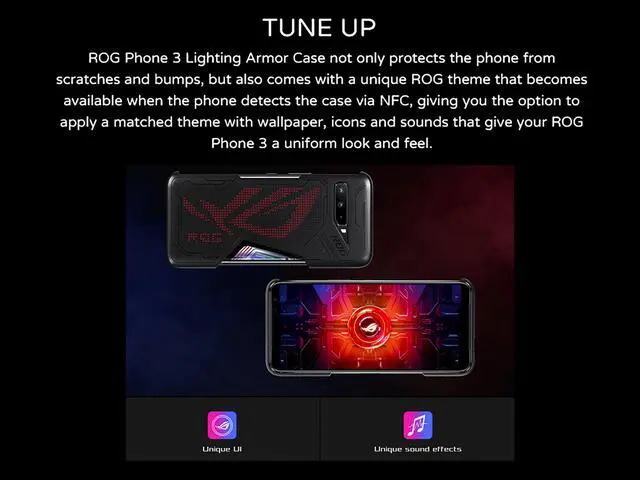 Alt view image 7 of 7 - Original ASUS Official ROG Phone 3 ZS661KS Lighting Armor Case