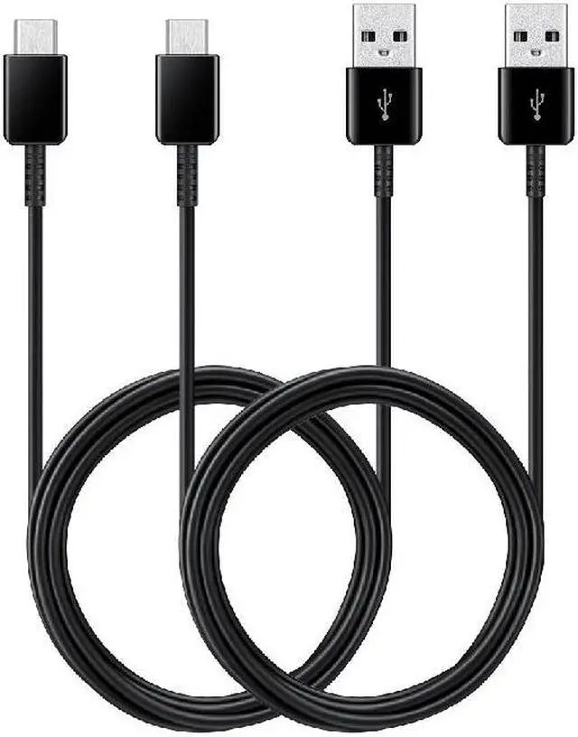 Alt view image 3 of 7 - Original Samsung Official EP-DG930 USB-A to USB-C Charging Cable 1.5M (2 Pack) - Black