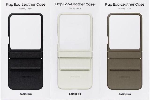 Samsung Galaxy Official Flap Eco-Leather Case for Z Flip5, Etoupe