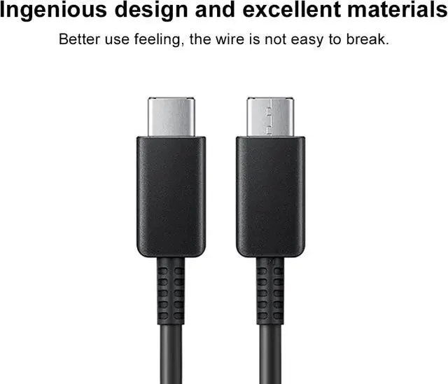 Alt view image 5 of 7 - Original Samsung Official EP-DA705 3A Dual Type C Cable - 1m for S23 Series