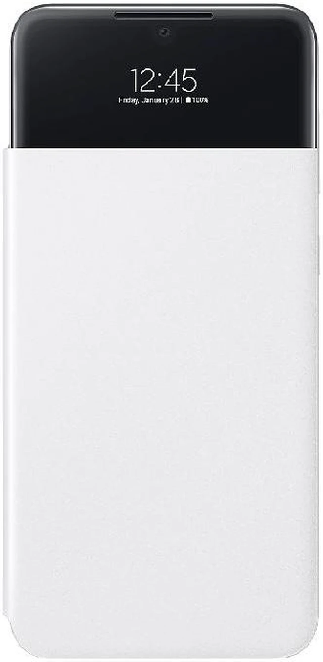 Main image of Original Samsung Official Galaxy A33 5G Smart S View Wallet Cover (EF-EA336P) - White