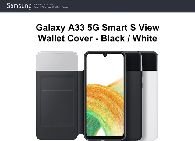 Alt view image 2 of 7 - Original Samsung Official Galaxy A33 5G Smart S View Wallet Cover (EF-EA336P) - White