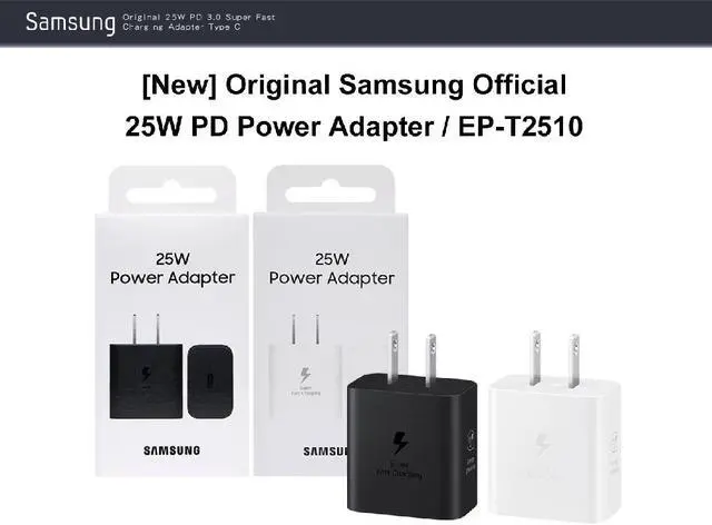 Alt view image 4 of 7 - Original Samsung EP-T2510 Official 25W PD Power Adapter (New) - White