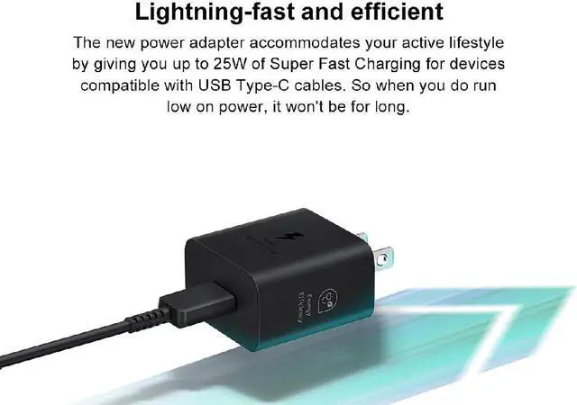 Alt view image 6 of 7 - Original Samsung for S25 Series T2510 25W PD Power Adapter with USB C Cable