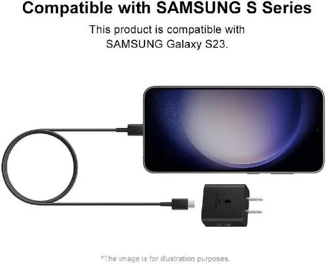 Alt view image 5 of 7 - Original Samsung for S25 Series T2510 25W PD Power Adapter with USB C Cable