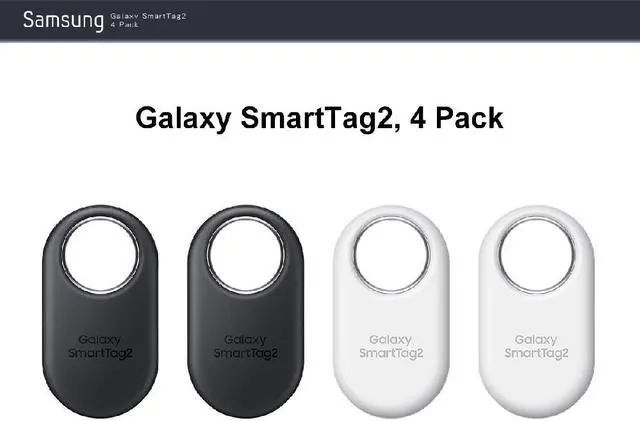 Alt view image 4 of 6 - Original Samsung Official Galaxy SmartTag2, Bluetooth Tracker, 4 Pack (EI-T5600K)