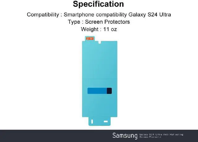 Alt view image 7 of 7 - Original Samsung Galaxy S24 Ultra Anti-Reflecting Screen Protector (EF-US928)