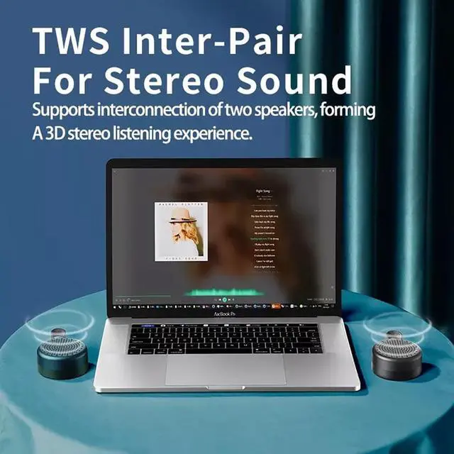 Alt view image 4 of 7 - Bluetooth Speakers,Portable Wireless Speaker with Stereo Sound, TWS, speakers Bluetooth wireless, IPX6 Waterproof Shower Speaker, Built in Mic,Mini Outdoor Portable Speaker for Party Beach Camping