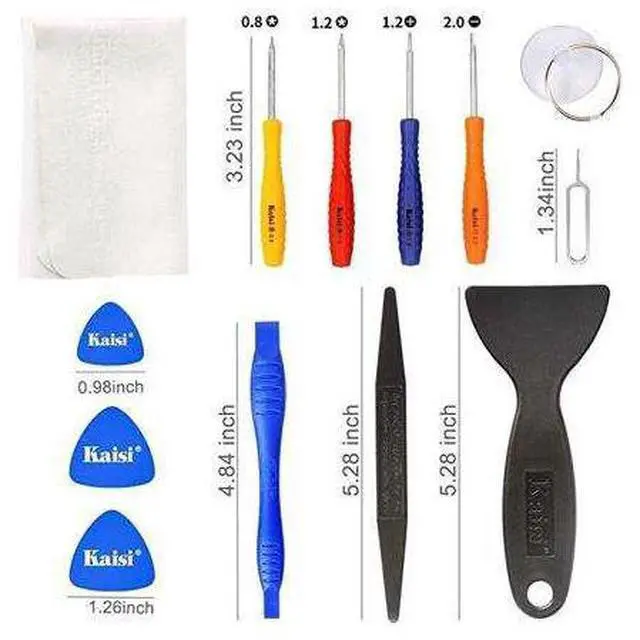 Alt view image 6 of 7 - DIXSG Professional Electronics Opening Pry Tool Repair Kit with Metal Spudger NonAbrasive Carbon Fiber Nylon Spudgers and AntiStatic Tweezers for Cellphone iPhone Laptops Tablets and More 20 Piece