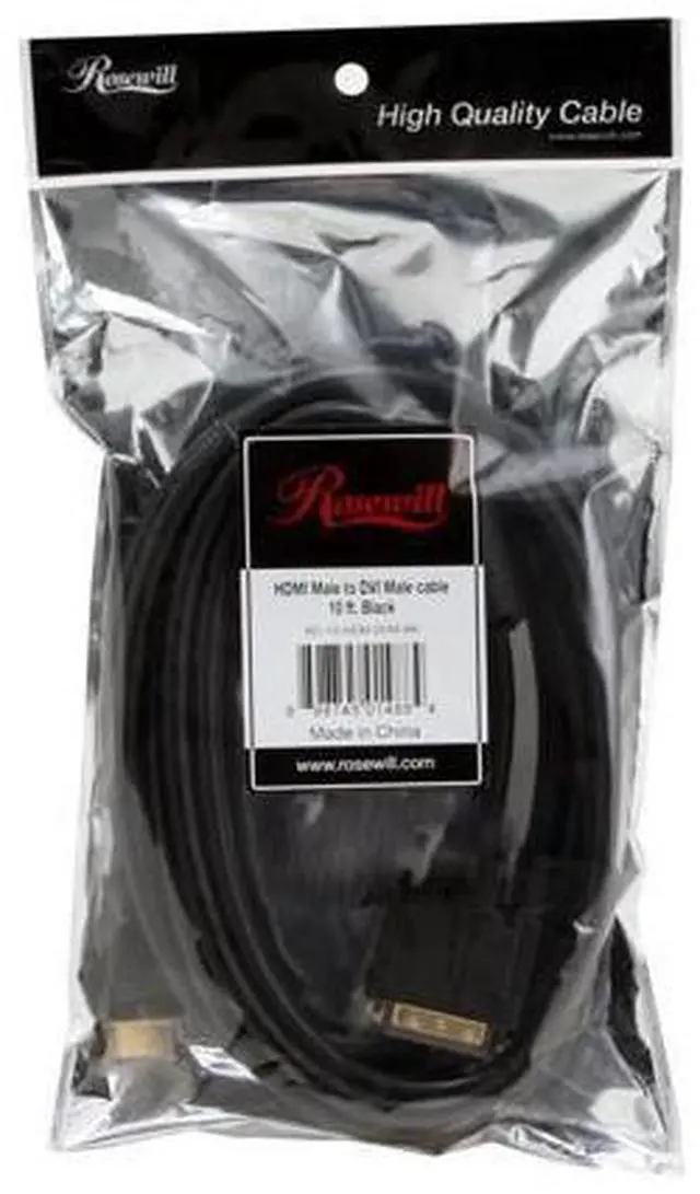 Alt view image 2 of 3 - DIXSG RC-10-HDM-DVM-BK - 10-Foot HDMI to DVI Cable (24 + 1-Pin)