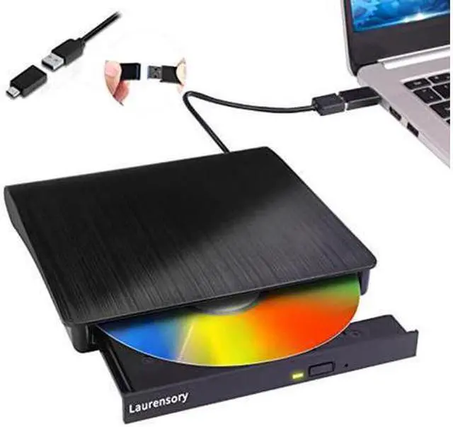 Main image of DIExternal DVD Drive USB 3.0 Type-C USB C Portable DVD Player for Laptop CD DVD +/-RW Disk Drive CD ROM Player Writer CD/DVD Burner Reader Compatible with Laptop Desktop Windows Linux OS Apple MacBook
