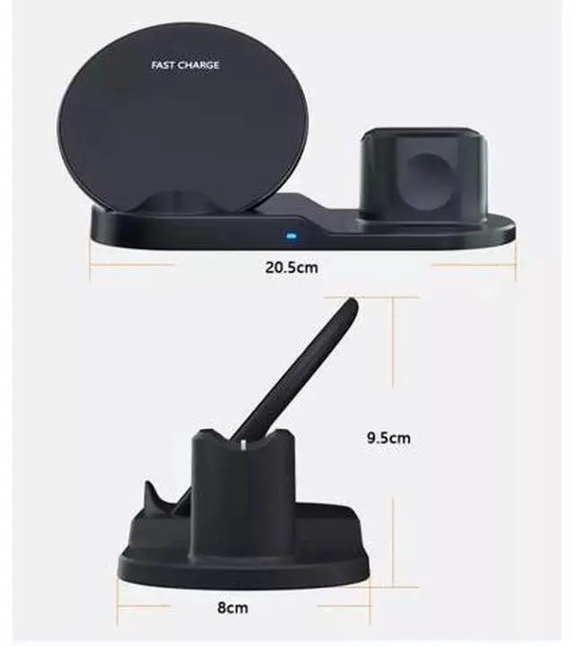 Alt view image 7 of 7 - DIXSG Wireless Charger,3 in 1 Wireless Charge Station for iPhone,Airpods,Apple Watch,Compatible with iPhone 13/13 Pro/11 Max/Xs/Xr/X/10/8 Plus Samsung Galaxy S20/Note 10/S10 Plus