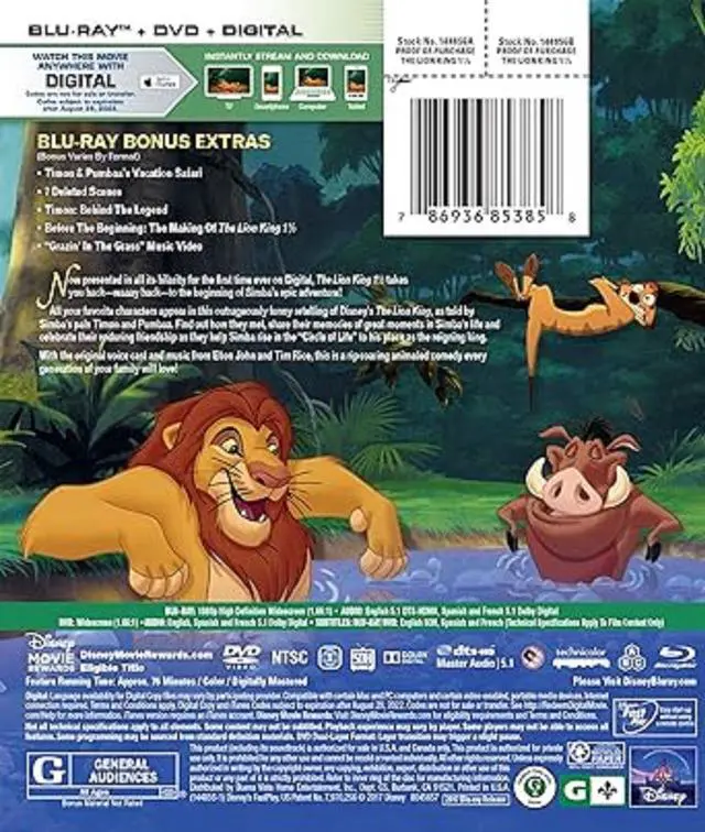 Alt view image 2 of 6 - Disney The Lion King 1 1/2