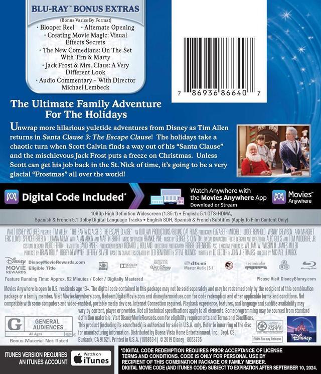 Alt view image 2 of 6 - Disney SANTA CLAUSE3 2019 US/EC/BD