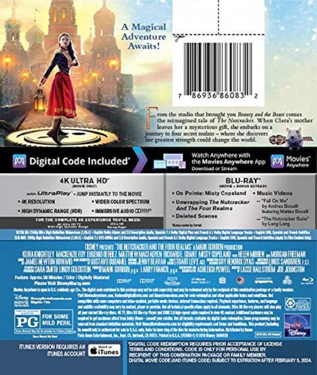 Alt view image 2 of 7 - Disney THE NUTCRACKER AND THE FOUR REALMS [Blu-ray] [4K UHD]