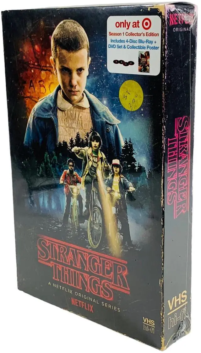 Alt view image 3 of 4 - Sony Pictures Home Entertainment Stranger Things Season 1 Target Exclusive Collectors Edition Blu-Ray DVD Set with Retro VHS-Style Packaging and Bonus Poster