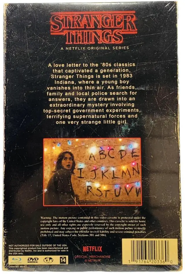 Alt view image 4 of 4 - Sony Pictures Home Entertainment Stranger Things Season 1 Target Exclusive Collectors Edition Blu-Ray DVD Set with Retro VHS-Style Packaging and Bonus Poster