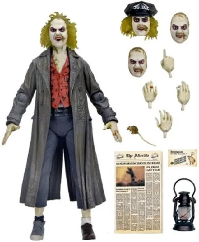 Main image of NECA Beetlejuice 1988 Tour Guide Action Figure Ultimate Edition with Accessories
