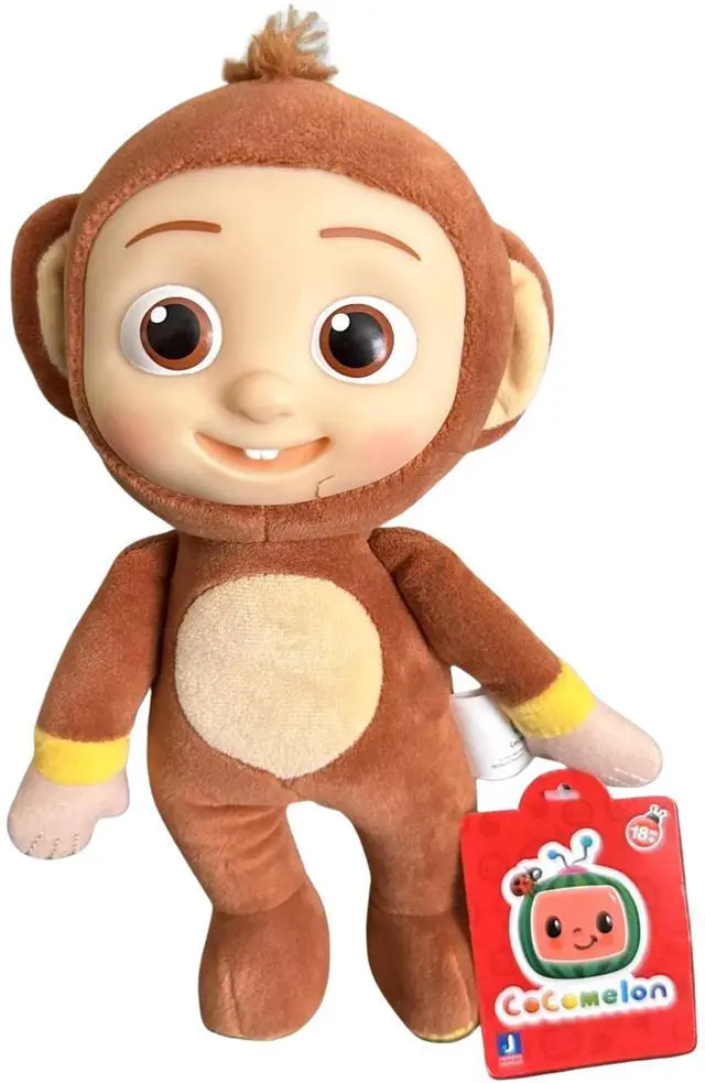 Main image of Jazwares Cocomelon JJ Monkey Plush Doll 8-Inch Soft Stuffed Animal Toy Gift