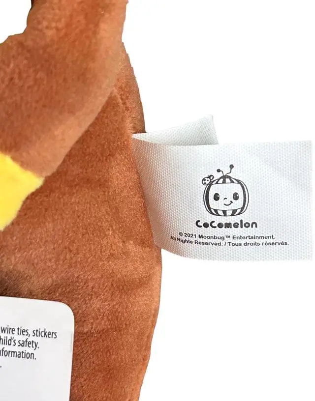 Alt view image 3 of 5 - Jazwares Cocomelon JJ Monkey Plush Doll 8-Inch Soft Stuffed Animal Toy Gift