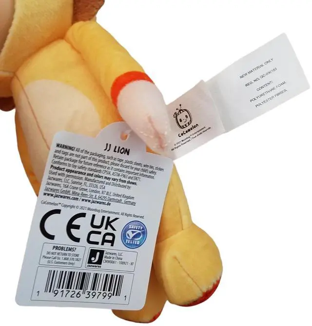 Alt view image 5 of 6 - Jazwares Cocomelon JJ Lion Costume Plush Toy 8 Soft Stuffed Doll with Tags for Toddlers