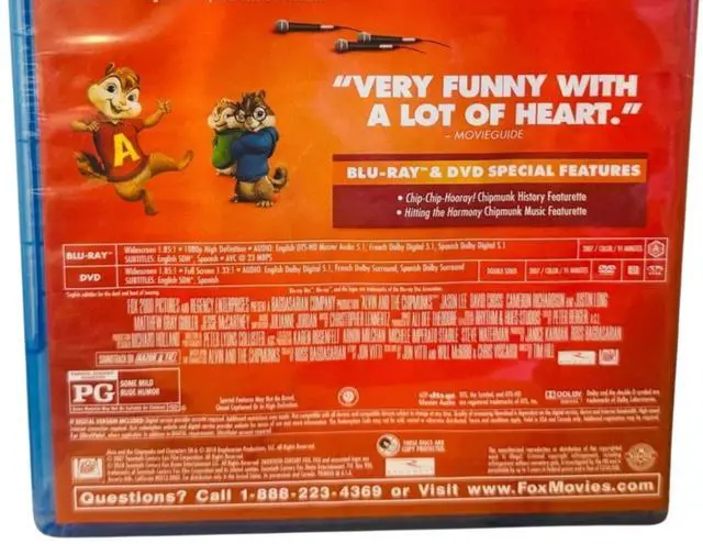 Alt view image 4 of 4 - 20th Century Fox Alvin and the Chipmunks Blu-ray + DVD Combo | Family Musical Comedy Movie with Special Features