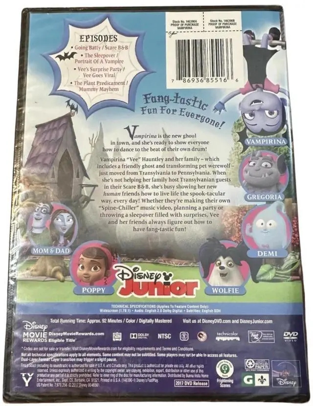 Alt view image 2 of 4 - Disney Junior Vampirina DVD | Animated Childrens Series with Fun Episodes & Bonus Features | Family-Friendly Entertainment
