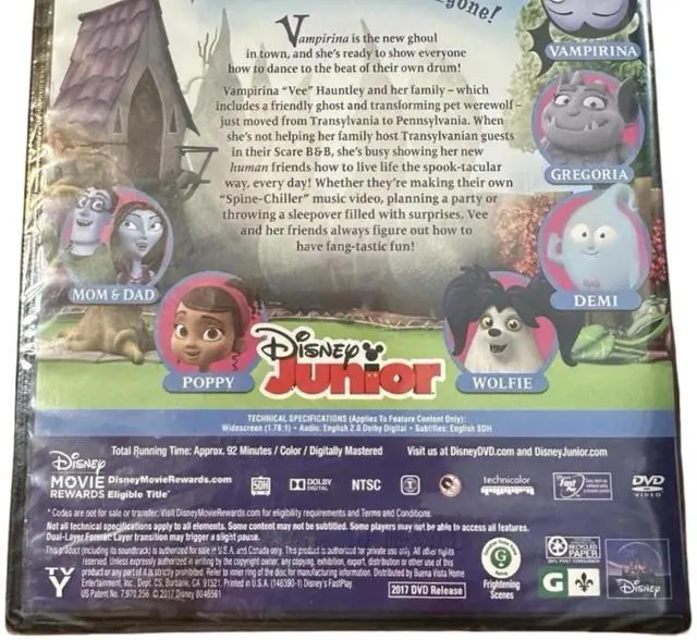 Alt view image 4 of 4 - Disney Junior Vampirina DVD | Animated Childrens Series with Fun Episodes & Bonus Features | Family-Friendly Entertainment