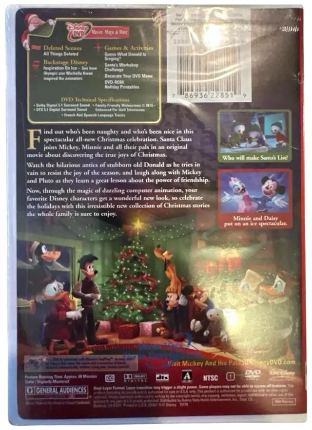 Alt view image 2 of 4 - Disney Mickeys Twice Upon a Christmas DVD | Family Holiday Animated Movie Collection | Christmas Stories for Kids