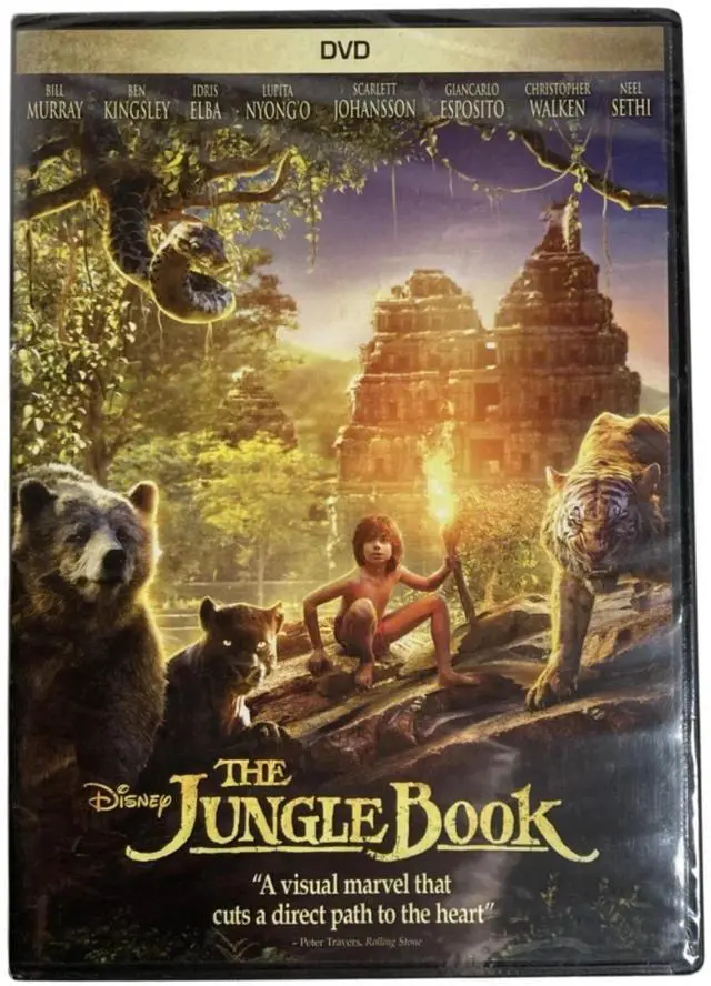 Main image of Disney The Jungle Book DVD | Live-Action Adventure Movie | Family Fantasy Film with Bonus Features