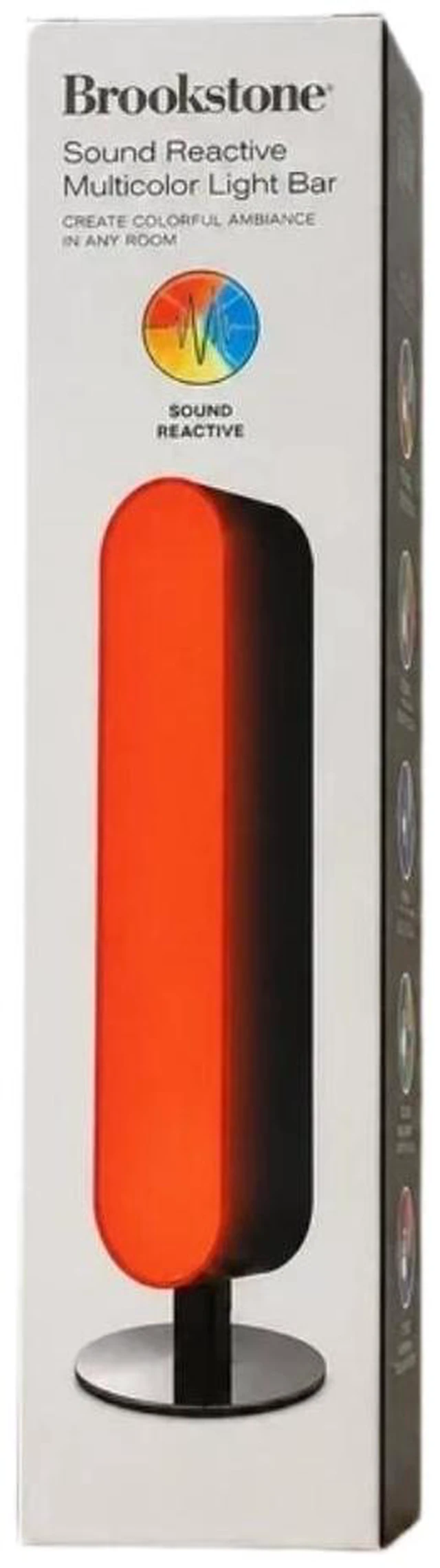 Alt view image 2 of 5 - Brookstone Sound Reactive Multicolor LED Light Bar Remote 8 Colors USB Gaming Room Lamp