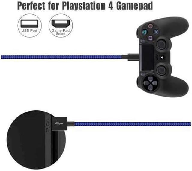 Alt view image 3 of 5 - WISDUM PS4 Controller Charger Charging Cable 10ft 2 Pack Nylon Braided Extra Long Micro USB 2.0 High Speed Data Sync Cord Compatible for Playstaion 4 PS4 Slim/Pro Xbox One S/X Controller Android Phone