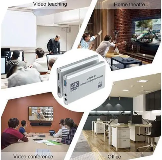 Alt view image 5 of 7 - WISDUM 4K Audio Video Capture Card USB 3.0 HDMI Video Capture Device Full HD 1080P for Game Recording Live Streaming Broadcasting