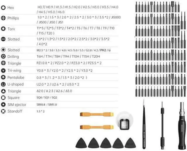 Alt view image 6 of 7 - WISDUM 145 Piece High Quality Precision Screwdriver Set Computer Repair Tool Kits Electronics Maintenance Tools for iPhone iPad Cell Phone Tablet PC Laptop Computer Clock Watch