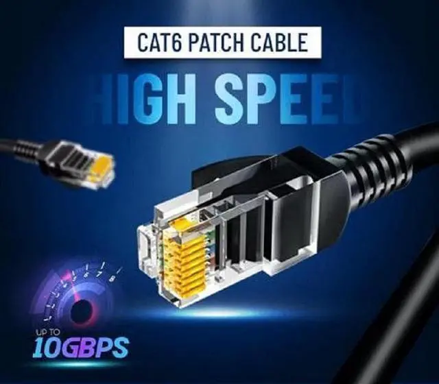 Alt view image 6 of 6 - WISDUM CAT6 Ethernet Cable LAN Network RJ45 Internet Patch Cord 10Pack Black 30ft Bare Copper 30 ft.