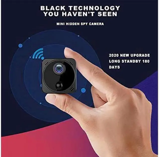 Alt view image 4 of 5 - WISDUM Full HD 4K Mini Spy Camera Wireless Hidden Camera with Audio Live Feed WiFi IP Camera Tiny Nanny Cam Night Vision Motion Detection Micro Security Camera Home Outdoor (with Cell Phone APP)