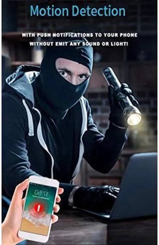 Alt view image 5 of 5 - WISDUM Full HD 4K Mini Spy Camera Wireless Hidden Camera with Audio Live Feed WiFi IP Camera Tiny Nanny Cam Night Vision Motion Detection Micro Security Camera Home Outdoor (with Cell Phone APP)