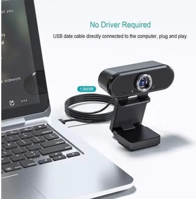 Alt view image 4 of 7 - WISDUM HD 1080P Webcam Microphone Streaming Computer Web Camera Video Calling Conferencing Recording USB Webcams for PC Laptop Desktop