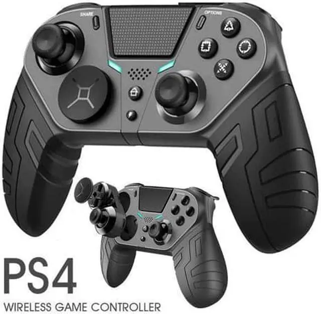 Alt view image 7 of 7 - WISDUM Wireless Game PS4 Gamepad Controller For PS4 Elite/Slim/Pro Console For Dualshock 4 Gamepad With Programmable Back Button Support PC Black