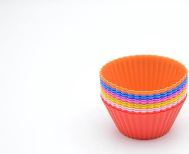 Alt view image 5 of 5 - Reusable Silicone Baking Cups, Pack of 20, Multicolor. Muffin Pans and Cupcake Non Stick Muffin Cups Silicone Cake Baking Cups